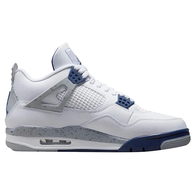 Jordan 4 Retro Midnight Navy u kombinaciji bele i plave boje, fotografija 2 od 6