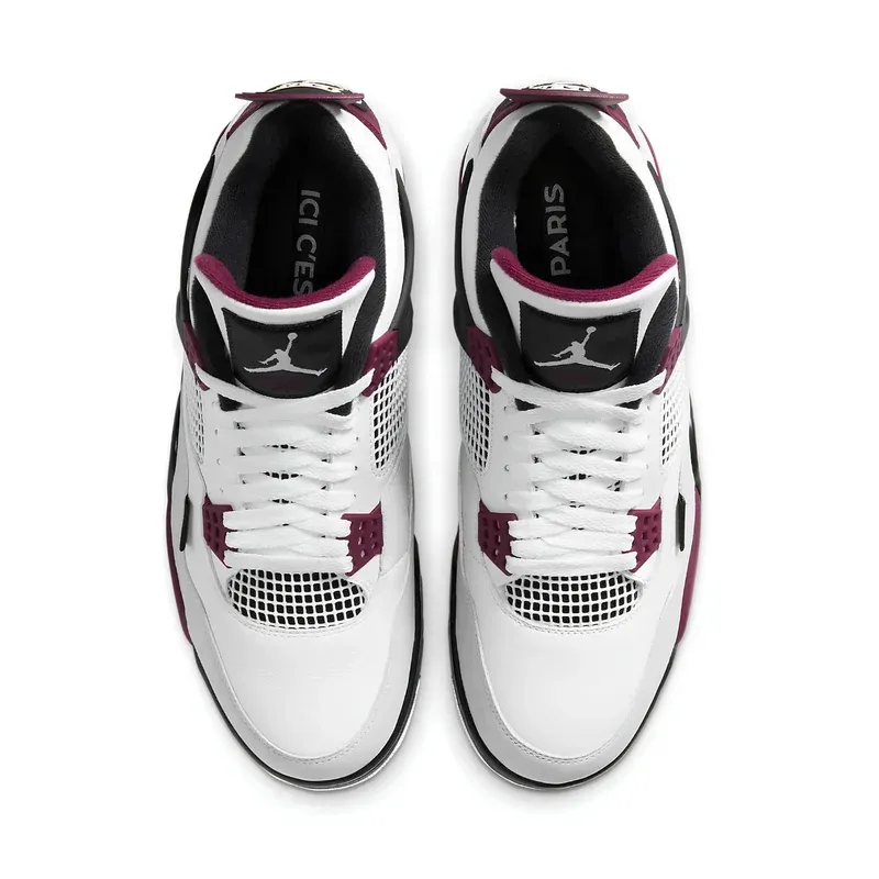 Jordan 4 Retro PSG Paris Saint-Germain u kombinaciji bele i crvene boje, fotografija 4 od 6