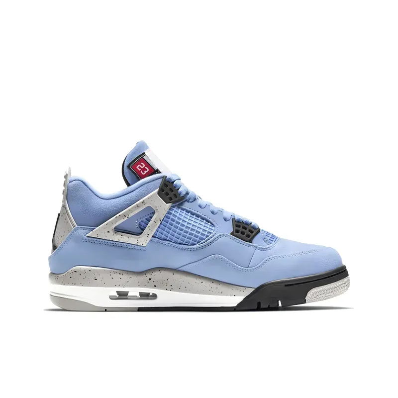 Jordan 4 Retro University Blue u kombinaciji plave i bele boje, fotografija 2 od 6