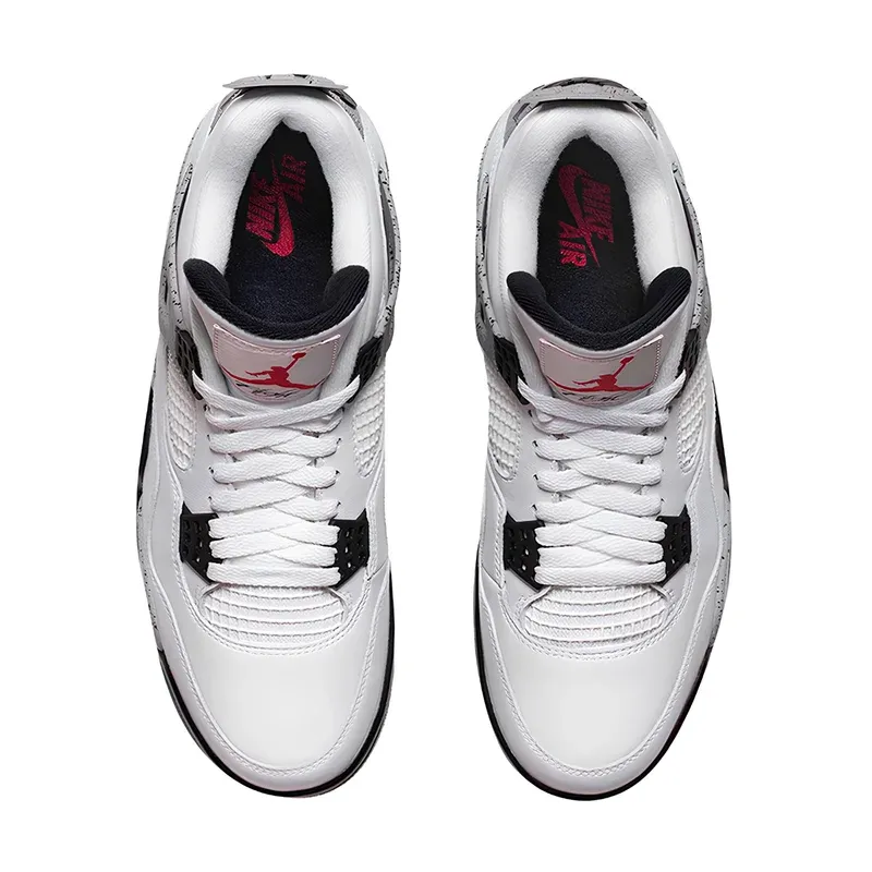 Jordan 4 Retro White Cement u kombinaciji bele i sive boje, fotografija 4 od 6