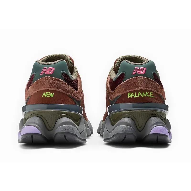 New Balance 9060 Burgundy u kombinaciji crvene i braon boje, fotografija 4 od 5