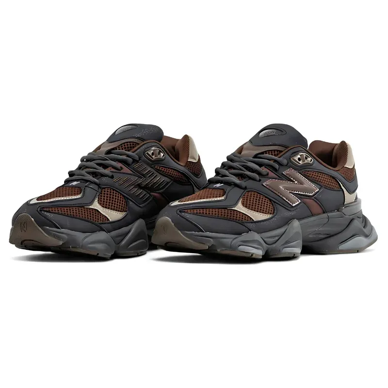 New Balance 9060 Phantom Rich Oak Mushroom u kombinaciji crne i braon boje, fotografija 3 od 5