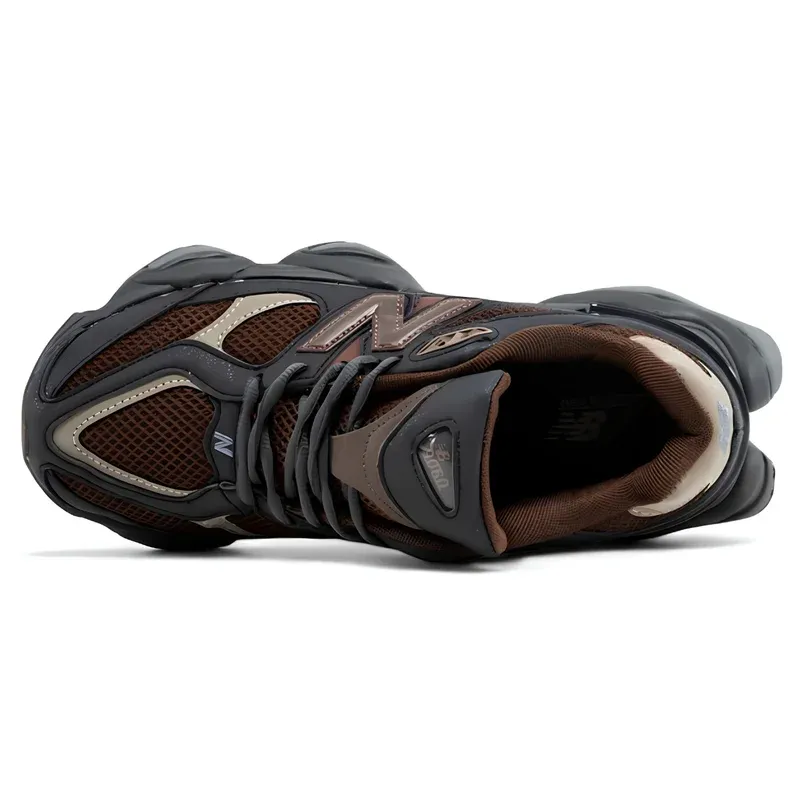 New Balance 9060 Phantom Rich Oak Mushroom u kombinaciji crne i braon boje, fotografija 4 od 5