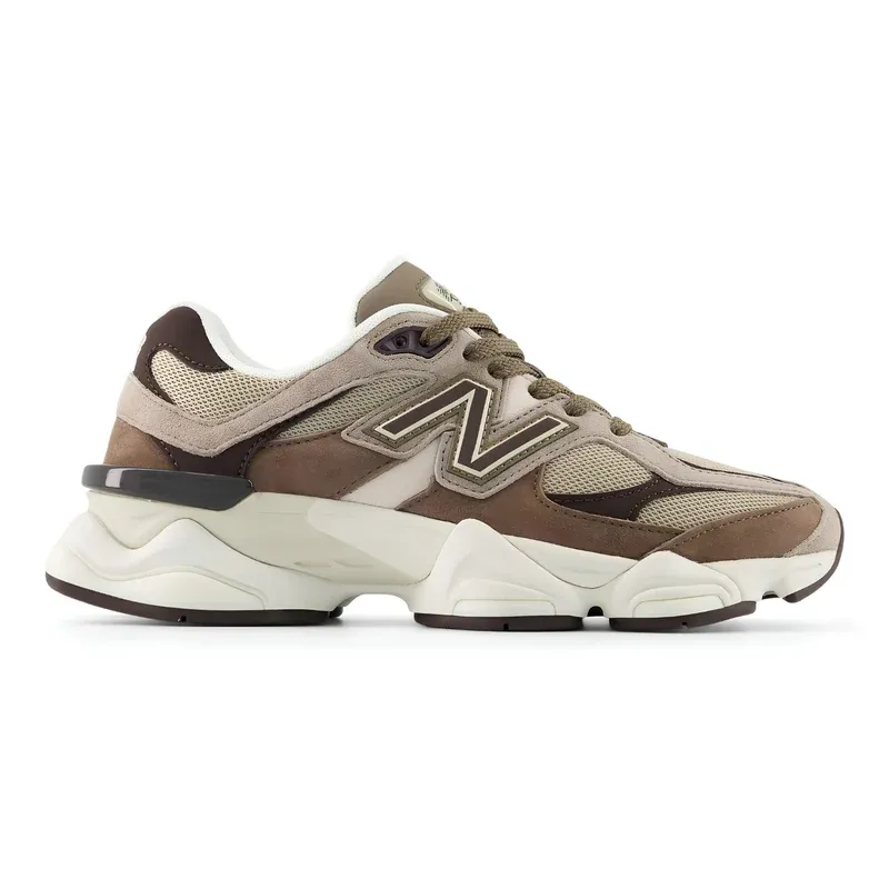 New Balance 9060 Thunder Brown Stoneware u kombinaciji braon i bež boje — bočni pogled