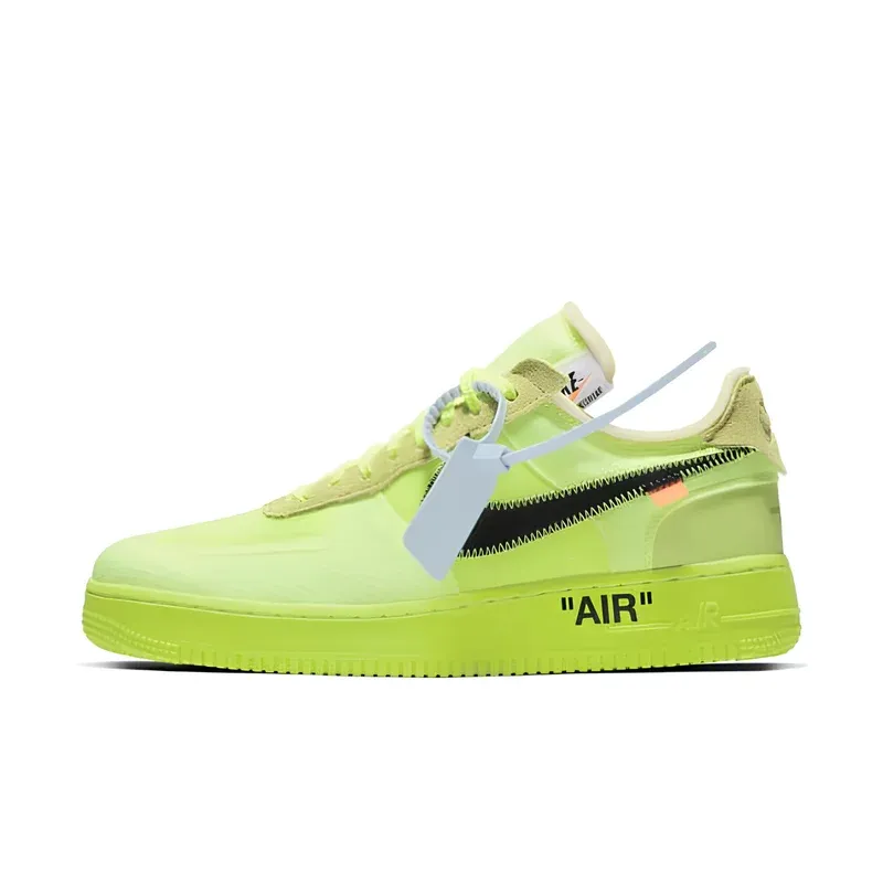 Nike Air Force 1 Low x Off-White u zelenoj boji — bočni pogled