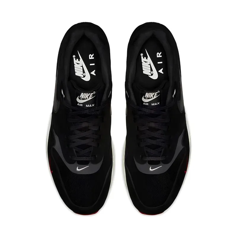 Nike Air Max 1 Mini Swoosh Bred u kombinaciji crne i crvene boje, fotografija 4 od 6