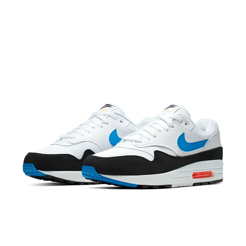 Nike Air Max 1 White Photo Blue Black u kombinaciji bele i plave boje, fotografija 3 od 6