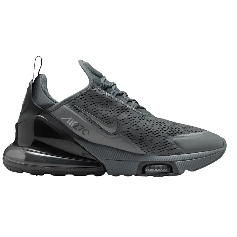 Nike Air Max 270 Premium Smoke Grey u kombinaciji sive i crne boje, fotografija 2 od 5