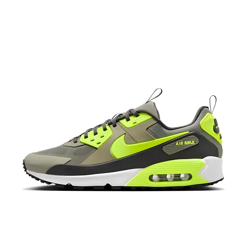 Nike Air Max 90 Drift Light Army Volt u kombinaciji zelene i sive boje — bočni pogled
