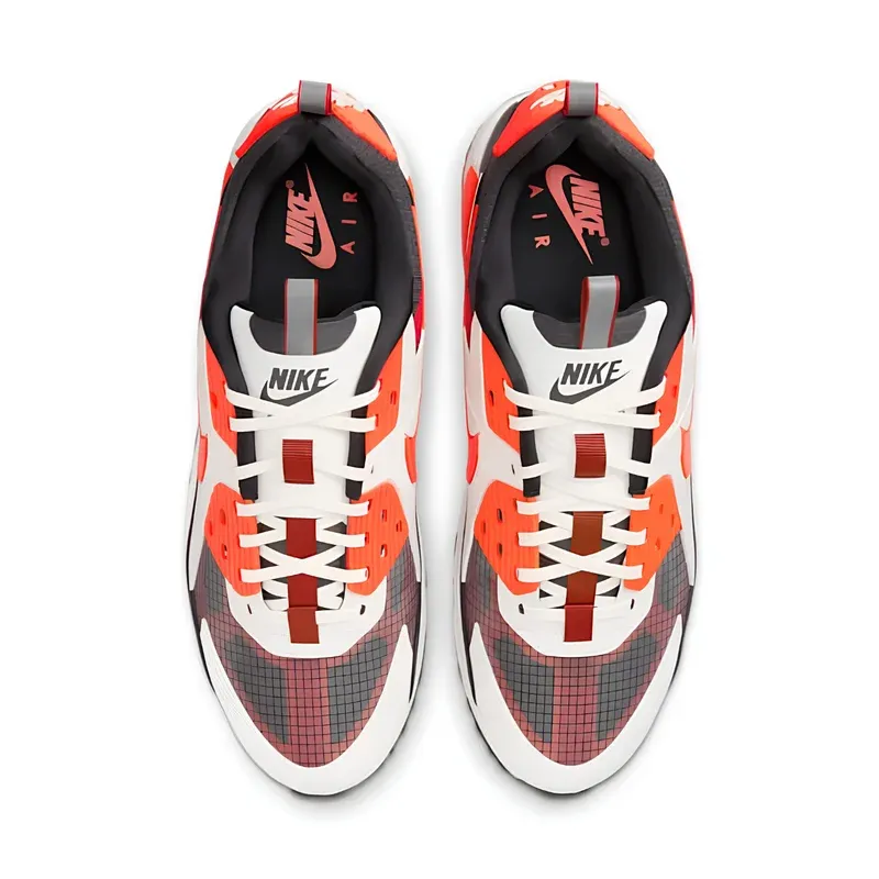 Nike Air Max 90 Drift Smoke Grey Safety Orange u kombinaciji bele i narandžaste boje, fotografija 4 od 6