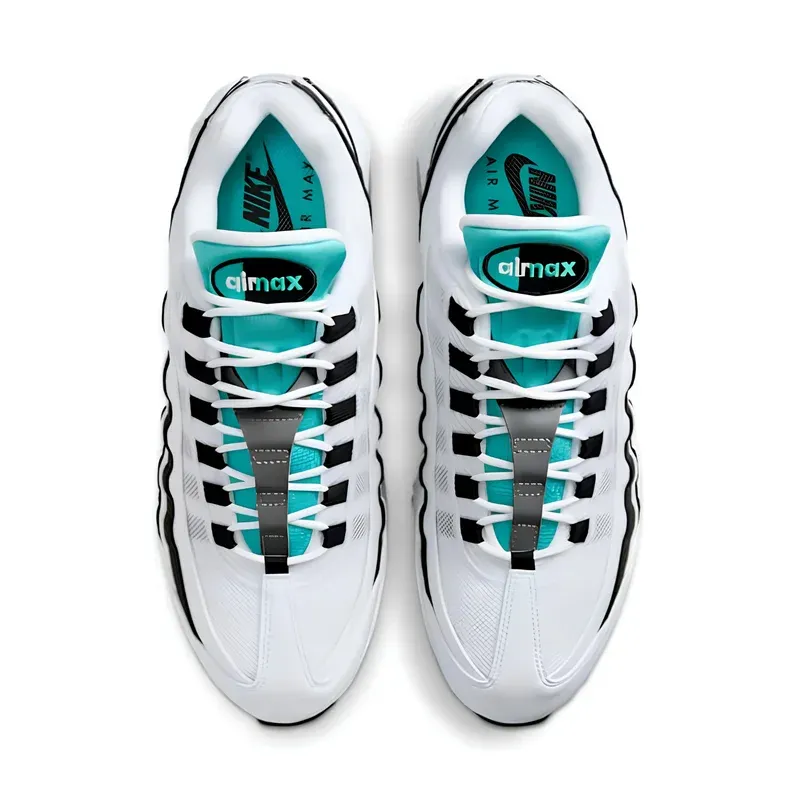 Nike Air Max 95 Big Bubble Black Border u kombinaciji bele i crne boje, fotografija 4 od 6