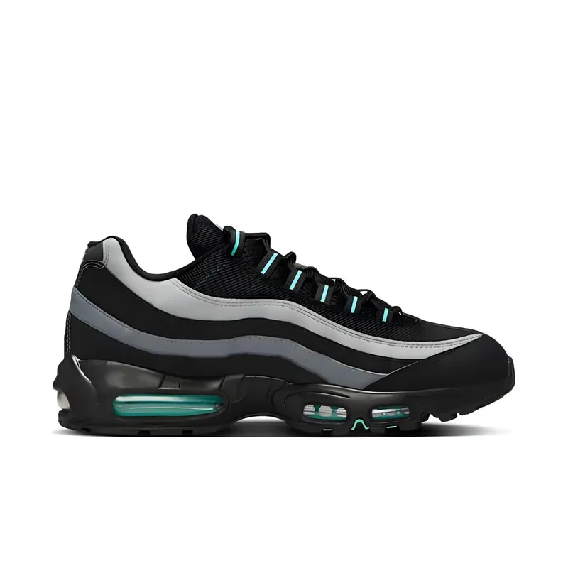 Nike Air Max 95 Black Aurora Green u kombinaciji crne i sive boje, fotografija 2 od 6
