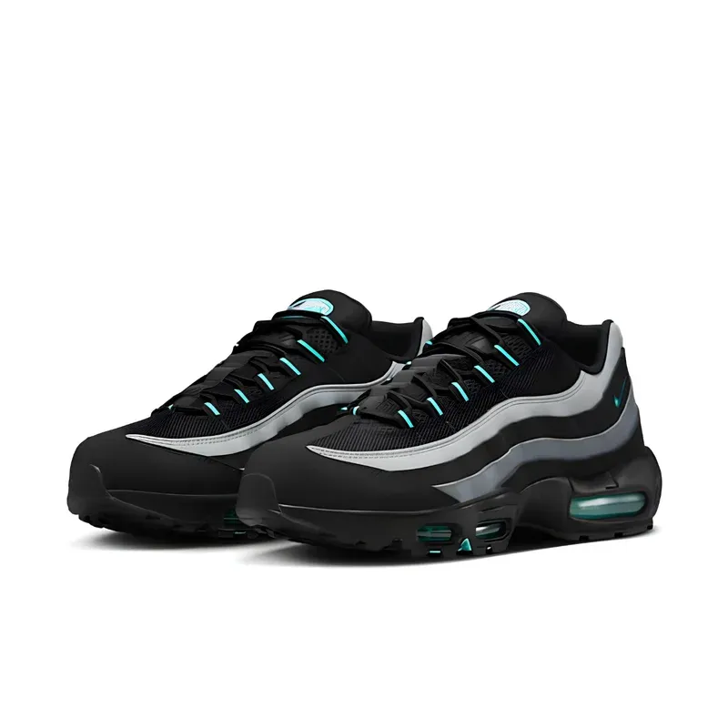 Nike Air Max 95 Black Aurora Green u kombinaciji crne i sive boje, fotografija 3 od 6