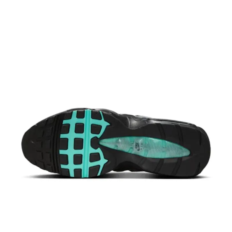 Nike Air Max 95 Black Aurora Green u kombinaciji crne i sive boje, fotografija 6 od 6