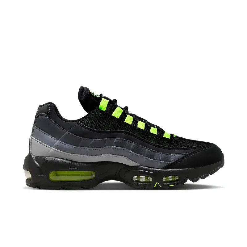 Nike Air Max 95 Black Neon u kombinaciji crne i zelene boje, fotografija 2 od 6