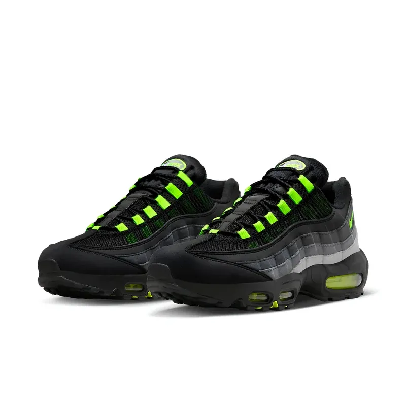 Nike Air Max 95 Black Neon u kombinaciji crne i zelene boje, fotografija 3 od 6