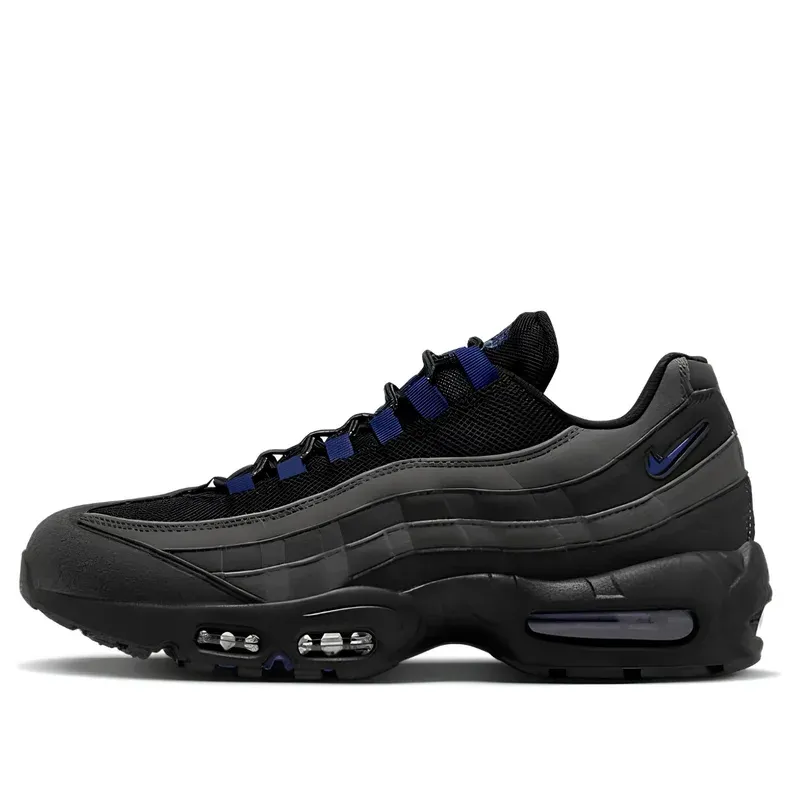 Nike Air Max 95 Jewel Black Deep Royal u kombinaciji crne i sive boje — bočni pogled