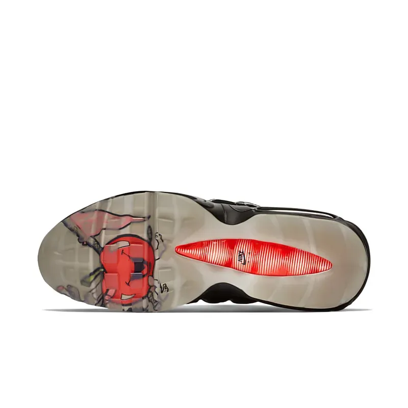 Nike Air Max 95 Safari Black Infrared u kombinaciji crne i crvene boje, fotografija 6 od 6