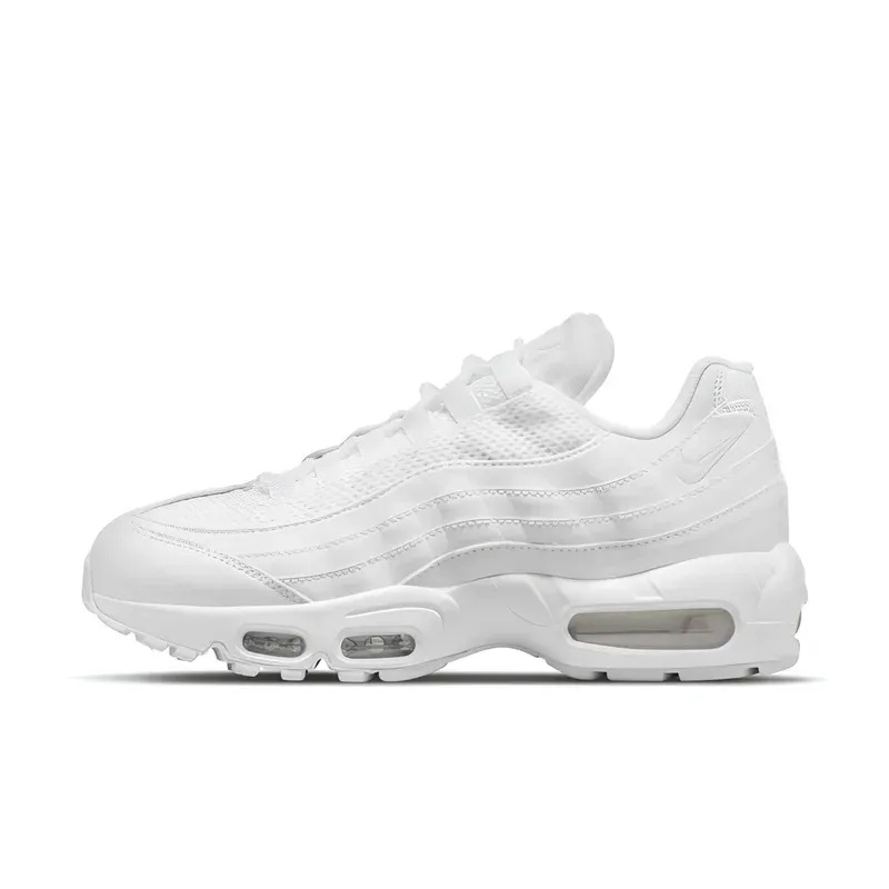 Nike Air Max 95 Triple White u beloj boji — bočni pogled