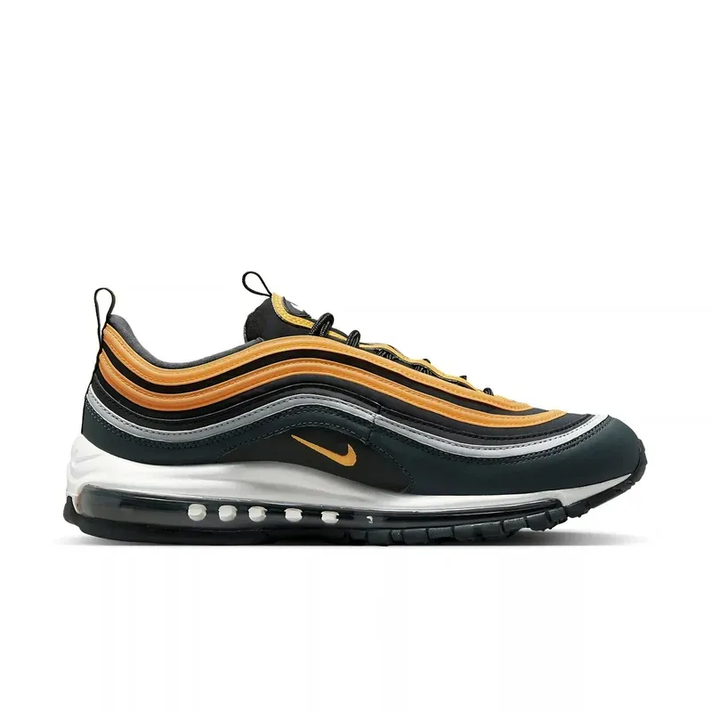 Nike Air Max 97 Black Yellow u kombinaciji crne i narandžaste boje, fotografija 2 od 6