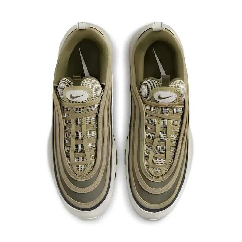 Nike Air Max 97 Light Bone Medium Olive u kombinaciji bež i zelene boje, fotografija 4 od 6