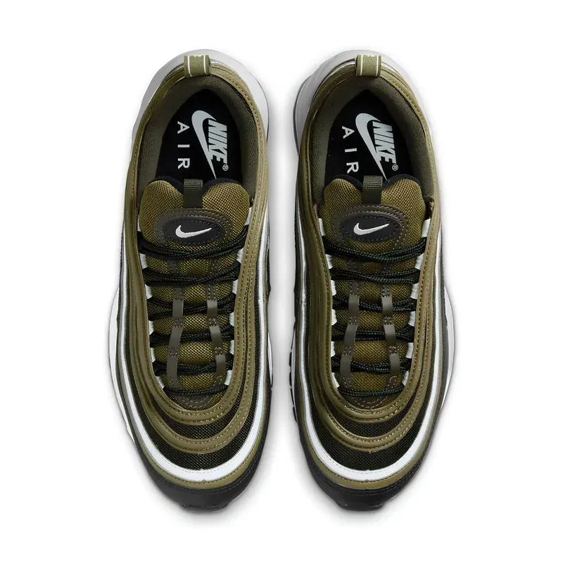 Nike Air Max 97 Medium Olive Sequoia u kombinaciji crne i zelene boje, fotografija 4 od 7