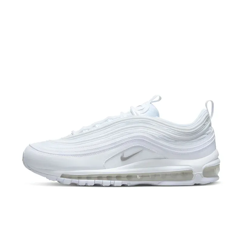 Nike Air Max 97 Triple White u beloj boji — bočni pogled