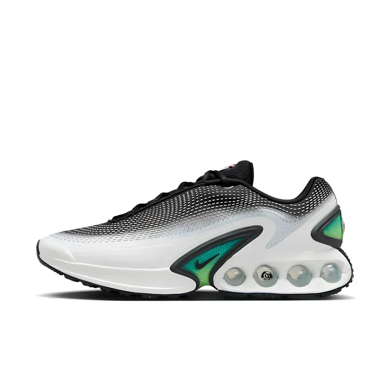 Nike Air Max DN Black Light Bone u kombinaciji bele i crne boje — bočni pogled