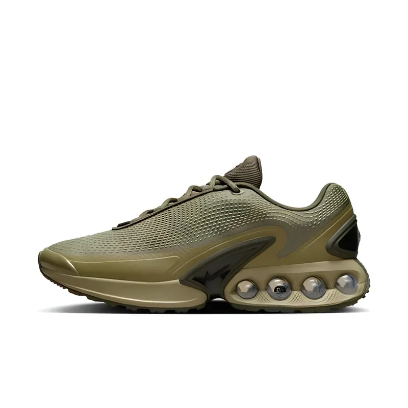 Nike Air Max DN Neutral Olive Black u zelenoj boji — bočni pogled