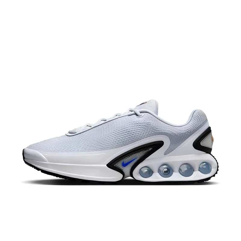 Nike Air Max DN Pure Platinum Hyper Royal u beloj boji — bočni pogled