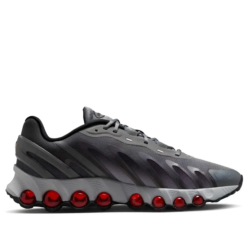 Nike Air Max DN8 Iron Grey Bright Crimson u kombinaciji sive i crne boje, fotografija 2 od 6