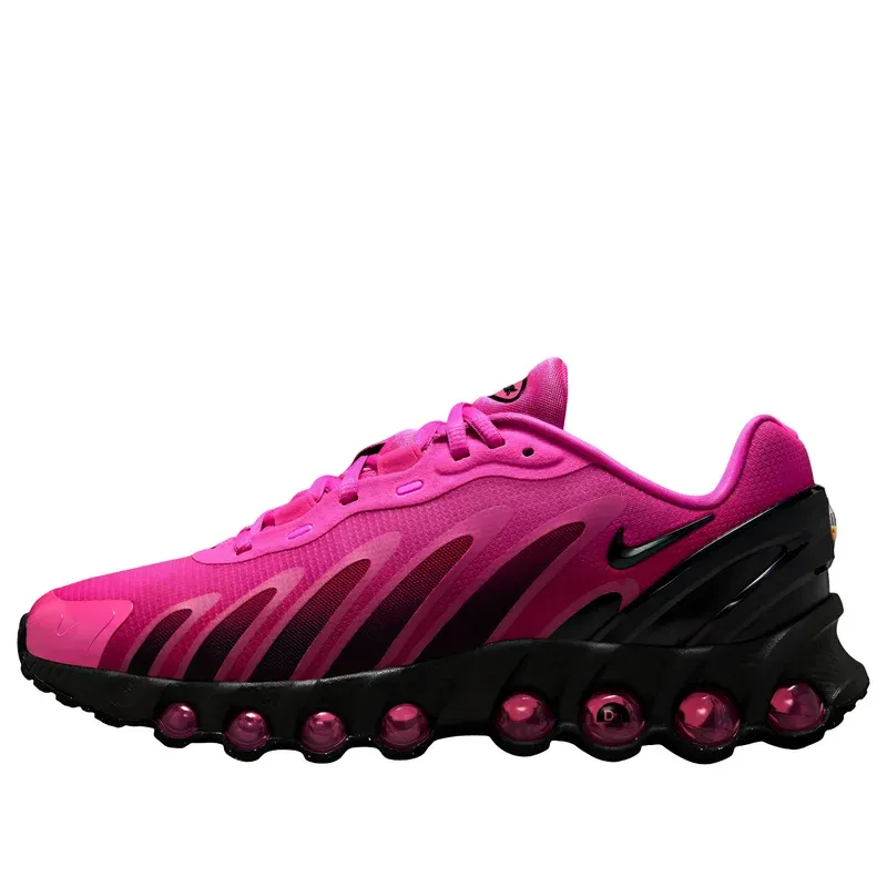 Nike Air Max DN8 Laser Fuchsia Black u kombinaciji roze i crne boje — bočni pogled
