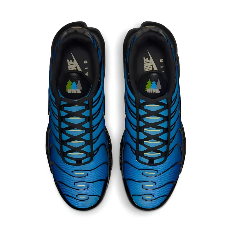 Nike Air Max Plus TN Black University Blue Chlorophyll u kombinaciji plave i crne boje, fotografija 4 od 6