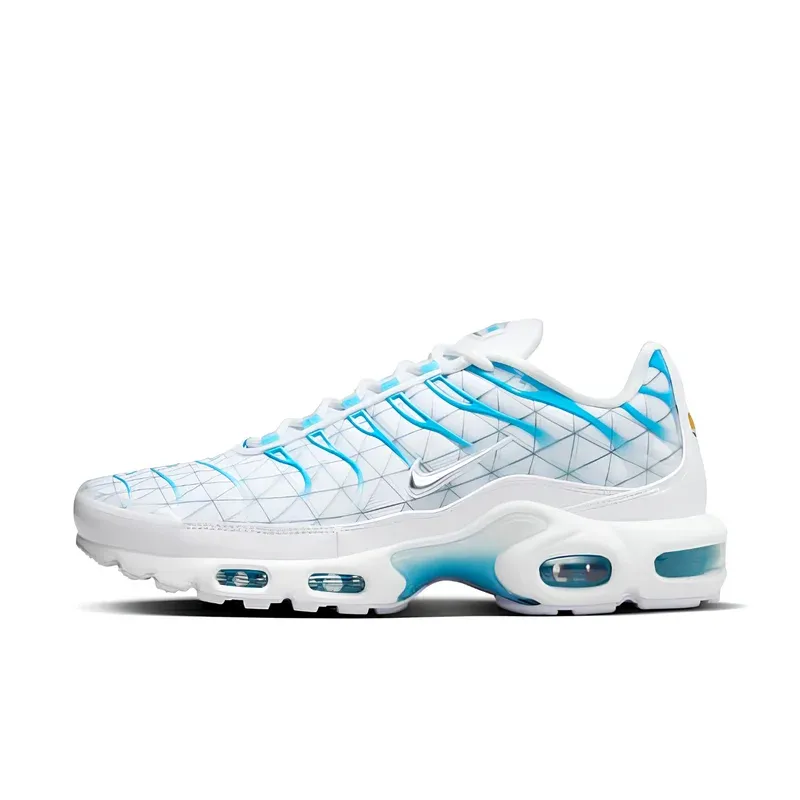 Nike Air Max Plus TN Marseille u kombinaciji bele i plave boje — bočni pogled