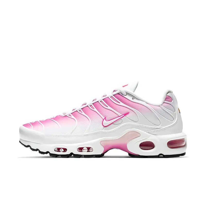 Nike Air Max Plus TN Pink Fade u kombinaciji roze i bele boje — bočni pogled