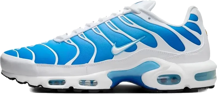 Nike Air Max Plus TN Sky Blue u kombinaciji bele i plave boje, izdvojena patika