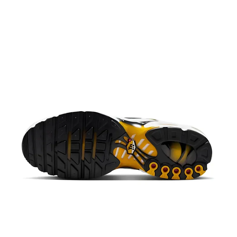 Nike Air Max Plus TN White Varsity Maize Black u kombinaciji bele i žute boje, fotografija 6 od 6