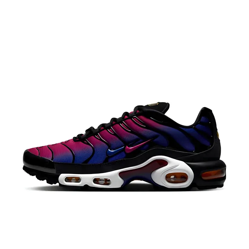 Nike Air Max Plus TN x Patta Barcelona u kombinaciji plave i crvene boje — bočni pogled