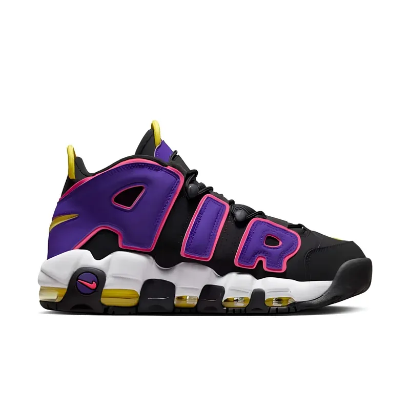 Nike Air More Uptempo 96 Black Court Purple u kombinaciji crne i ljubičaste boje, fotografija 2 od 6