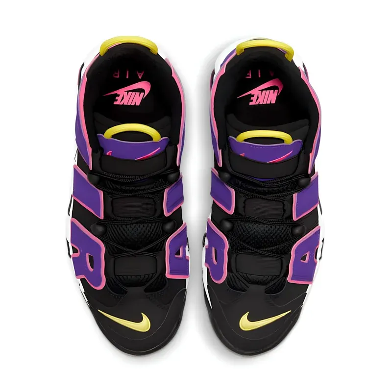 Nike Air More Uptempo 96 Black Court Purple u kombinaciji crne i ljubičaste boje, fotografija 4 od 6