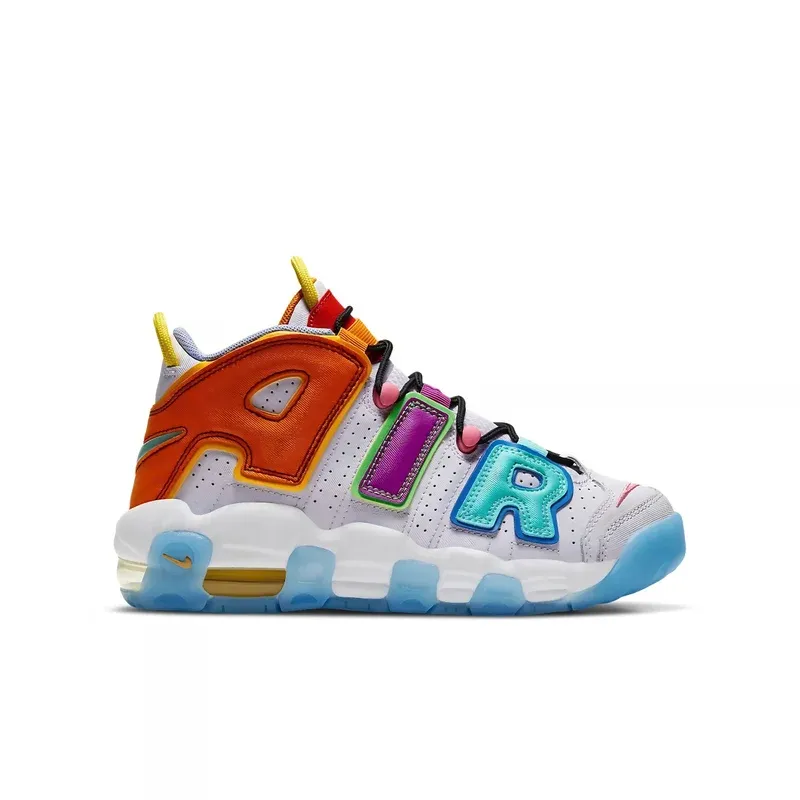 Nike Air More Uptempo Multi-Color u kombinaciji bele i ljubičaste boje, fotografija 2 od 7