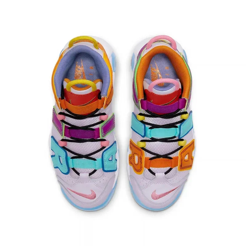Nike Air More Uptempo Multi-Color u kombinaciji bele i ljubičaste boje, fotografija 5 od 7