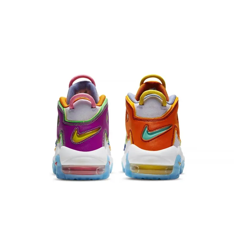 Nike Air More Uptempo Multi-Color u kombinaciji bele i ljubičaste boje, fotografija 6 od 7