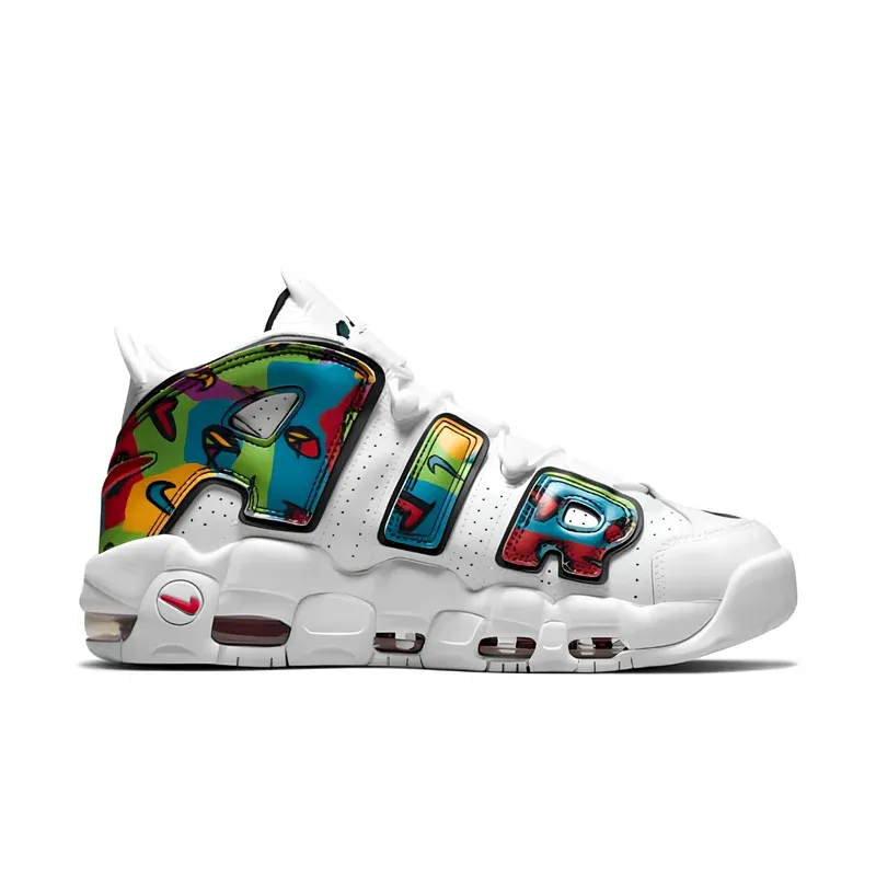 Nike Air More Uptempo Peace Love Swoosh u beloj boji, fotografija 2 od 6