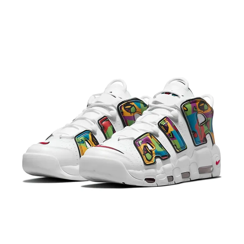 Nike Air More Uptempo Peace Love Swoosh u beloj boji, fotografija 3 od 6
