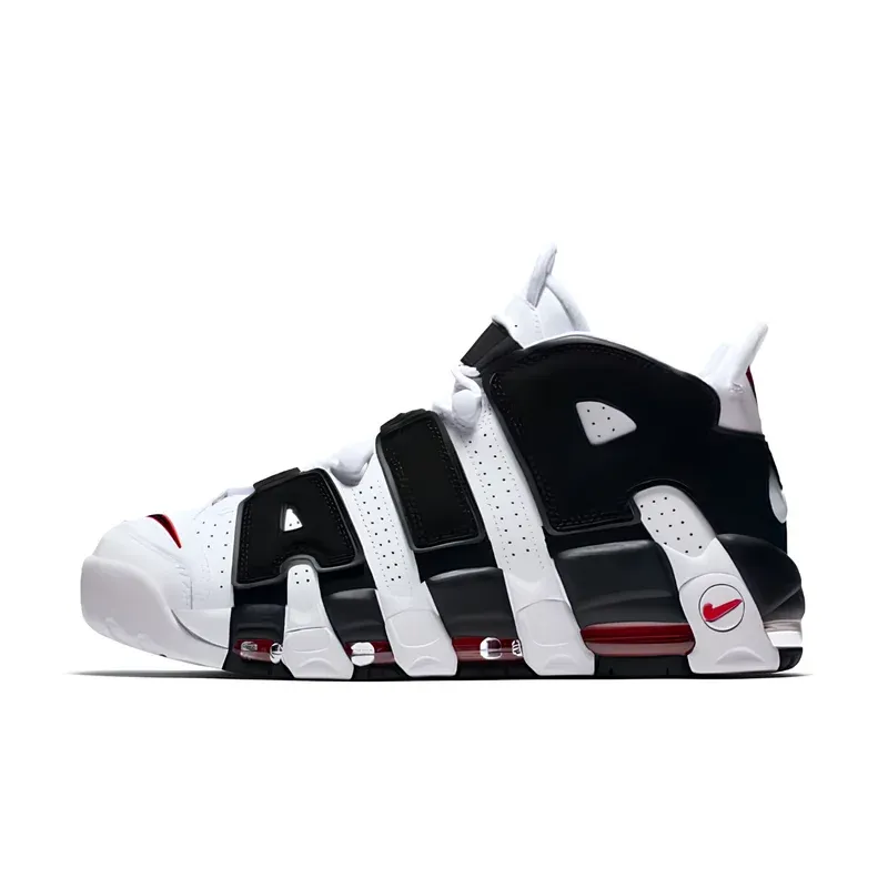 Nike Air More Uptempo Scottie Pippen u kombinaciji bele i crne boje — bočni pogled