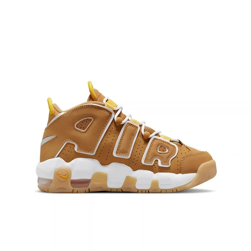 Nike Air More Uptempo Wheat u kombinaciji braon i bele boje, fotografija 2 od 6