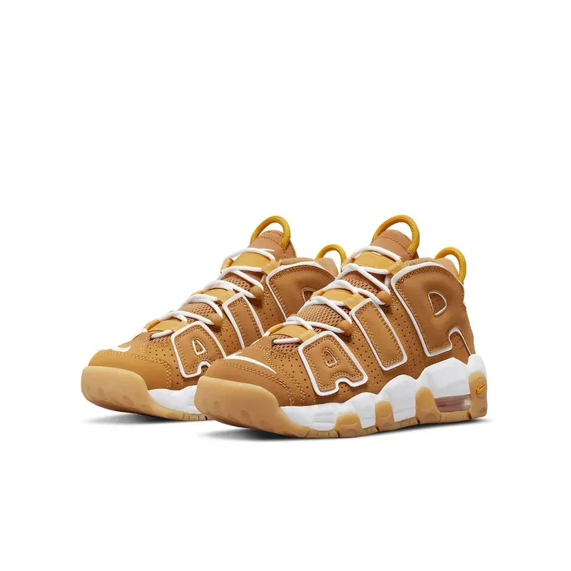 Nike Air More Uptempo Wheat u kombinaciji braon i bele boje, fotografija 3 od 6