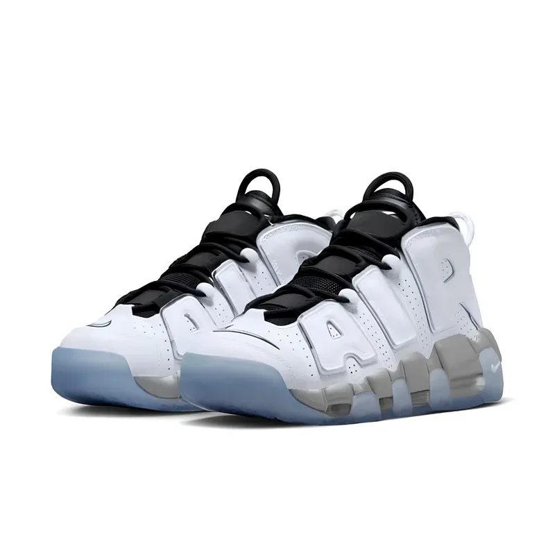 Nike Air More Uptempo White & Chrome u kombinaciji bele i crne boje, fotografija 3 od 6