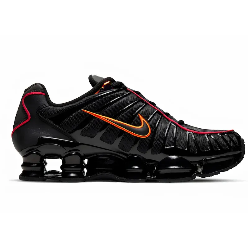 Nike Shox TL Black Magma Orange u kombinaciji crne i narandžaste boje, fotografija 2 od 6